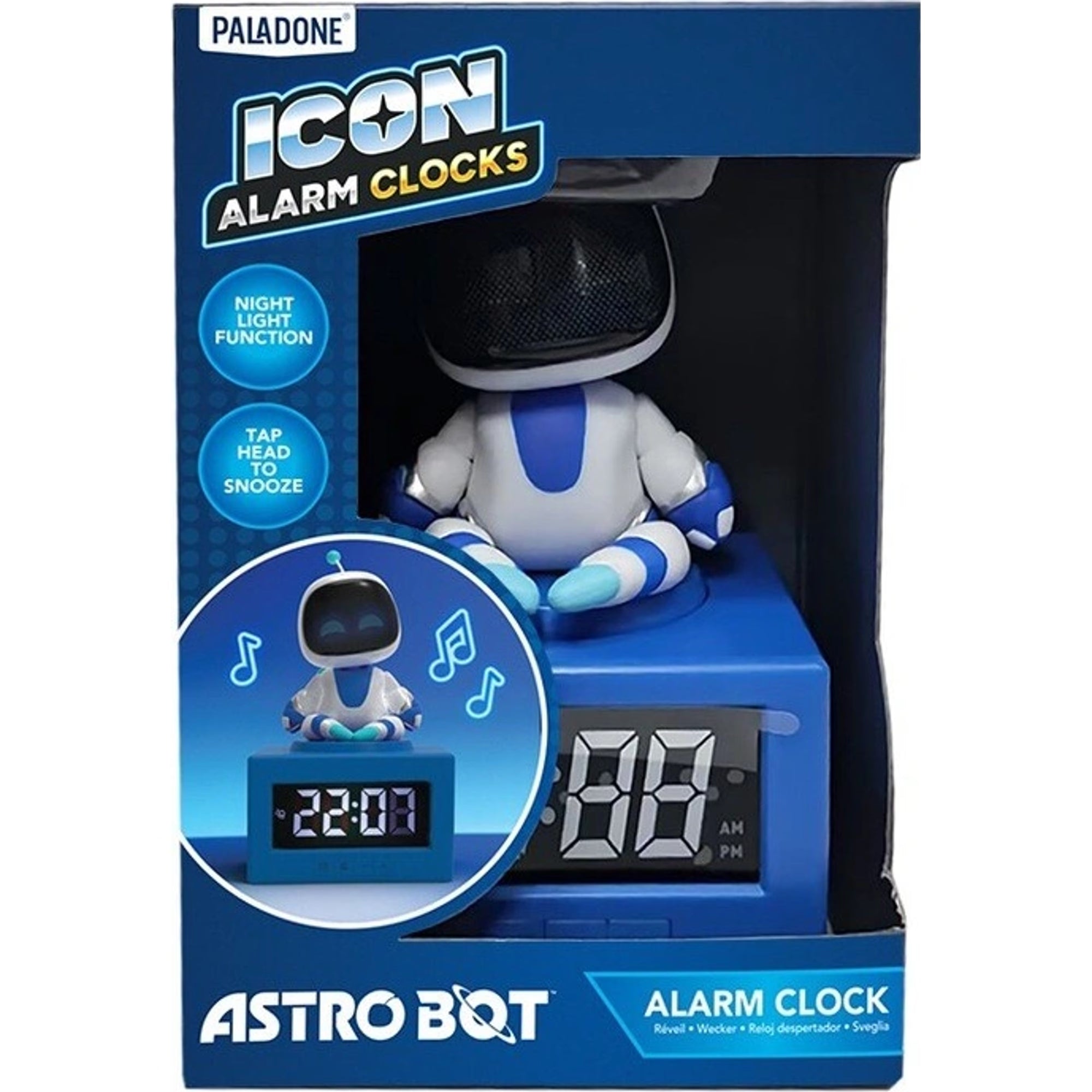 שעון מעורר Astro Bot עם תאורת לילה