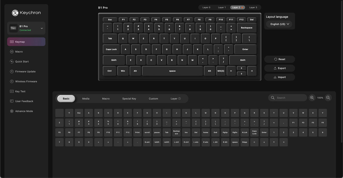 Keychron B1 Pro Combo מארז מקלדת אלחוטית Pro B1 (בגודל 75%) ועכבר BM24