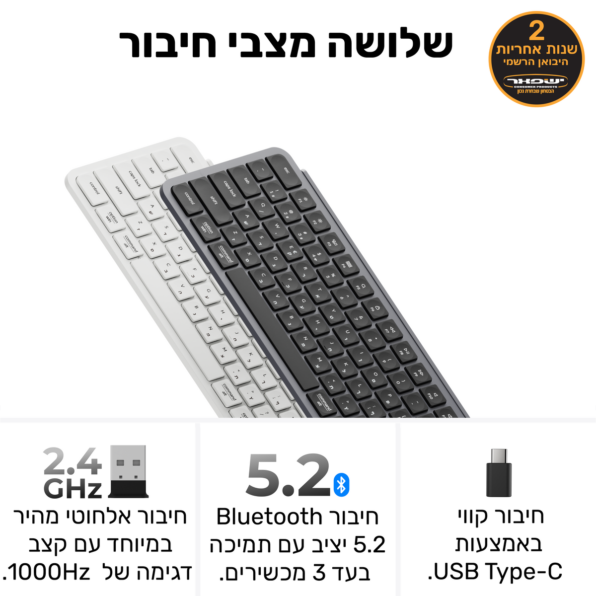 Keychron B6 Pro מקלדת אלחוטית אולטרה- דקה בגודל מלא (Full Size 100%)