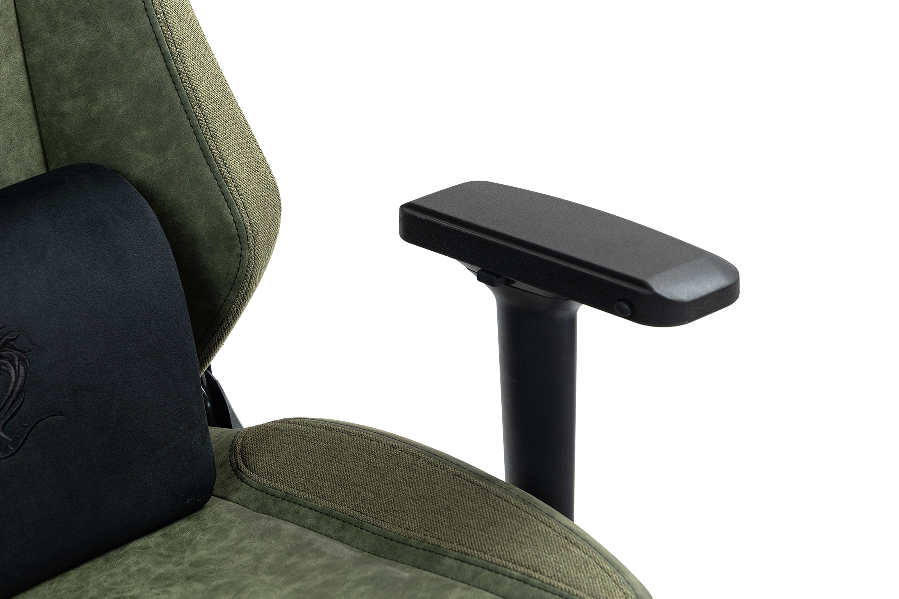 כיסא עבודה וגיימינג יוקרתי דמוי עור דגם ALPINE ירוק צבאי - משלוח חינם