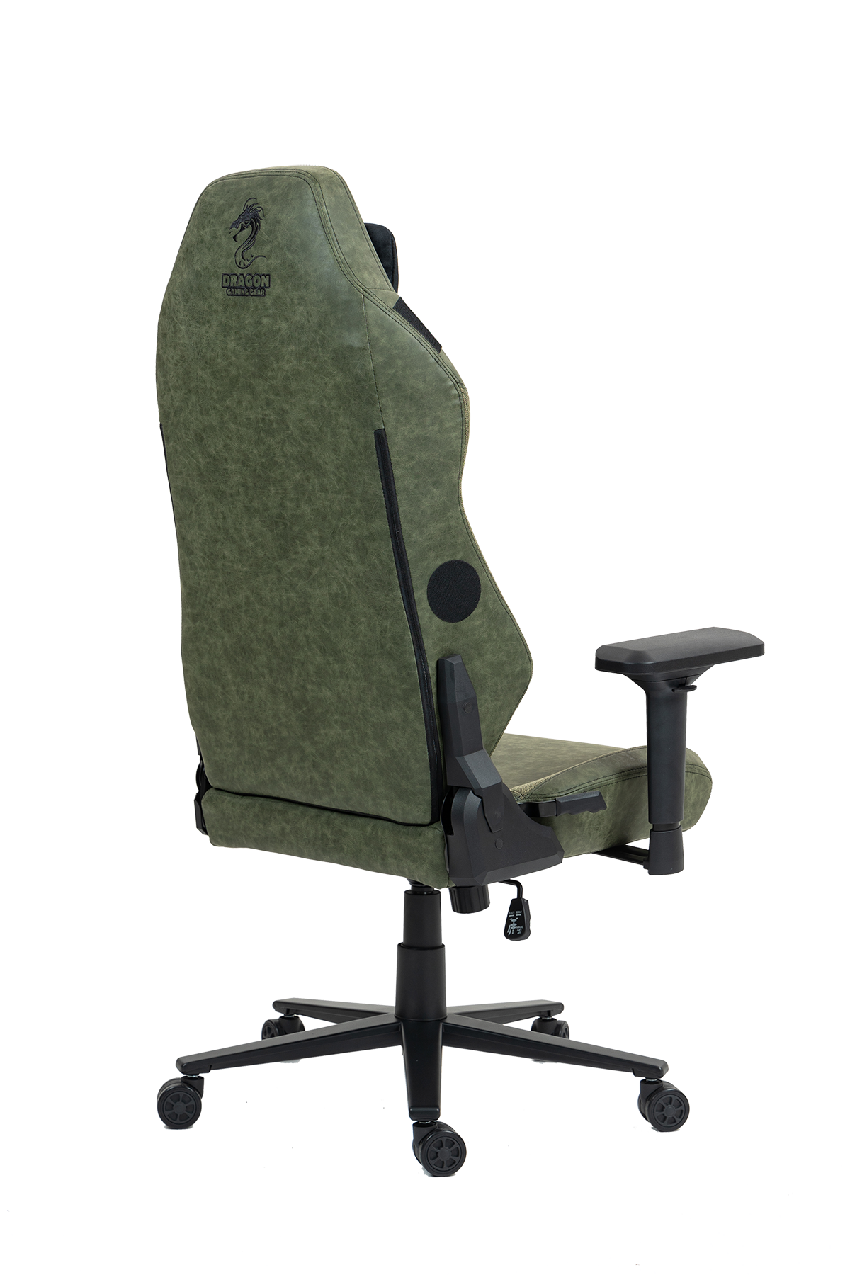 כיסא עבודה וגיימינג יוקרתי דמוי עור דגם ALPINE ירוק צבאי - משלוח חינם