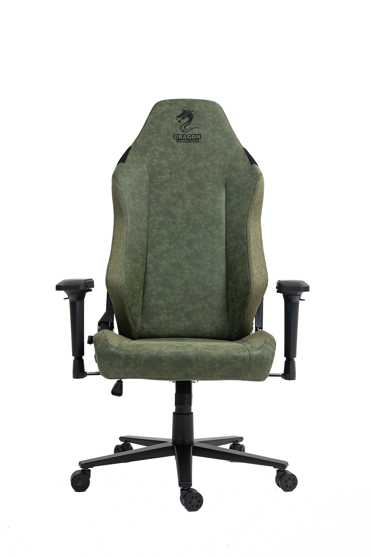 כיסא עבודה וגיימינג יוקרתי דמוי עור דגם ALPINE ירוק צבאי - משלוח חינם