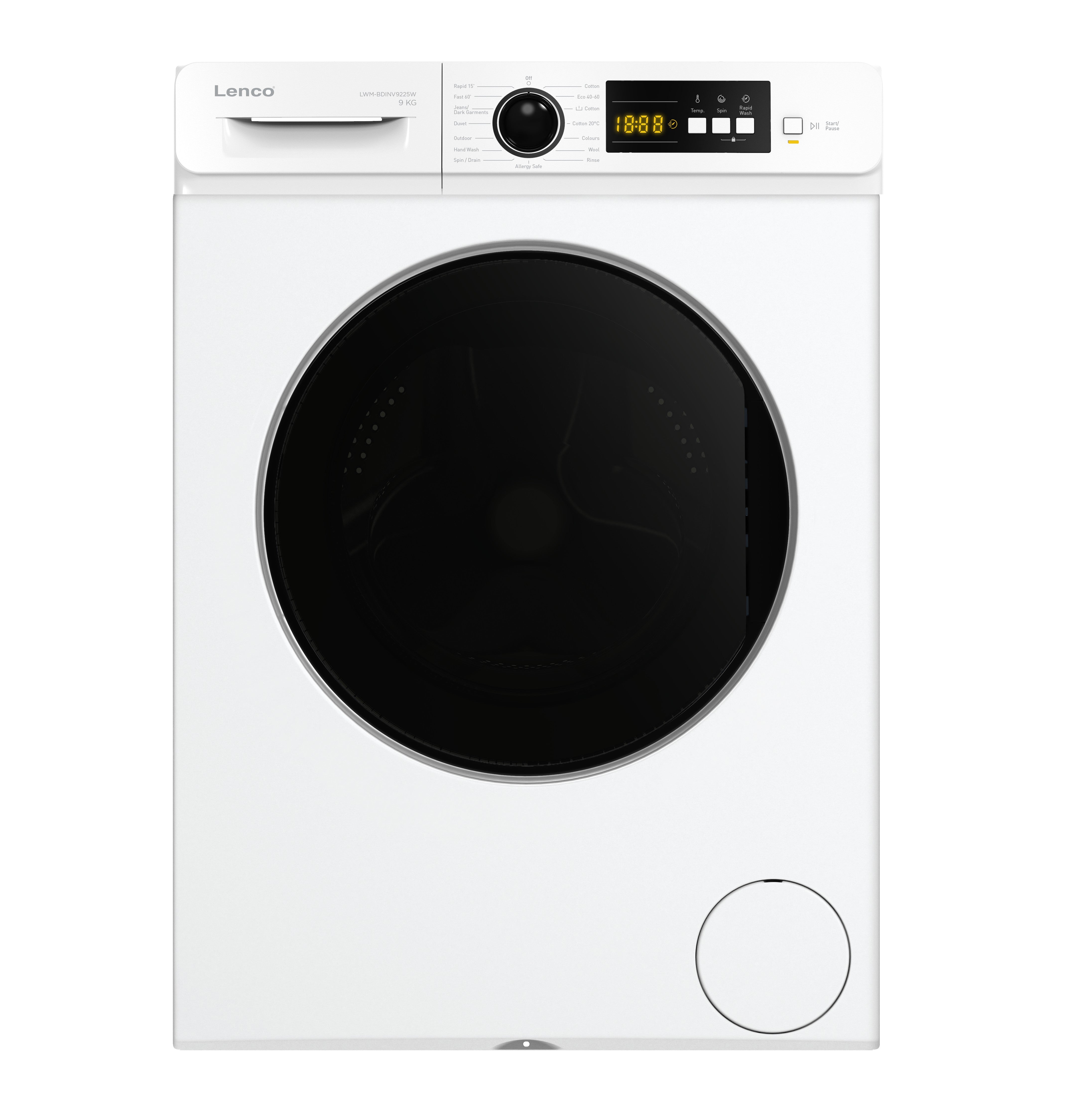 מכונת כביסה 9 ק"ג אינוורטר LWM-BDINV9225W