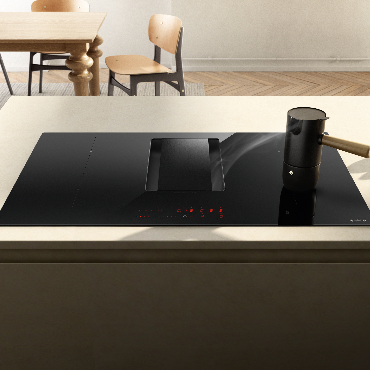 כיריים אינדוקציה משולבות קולט אדים Nikola Tesla Alpha 78