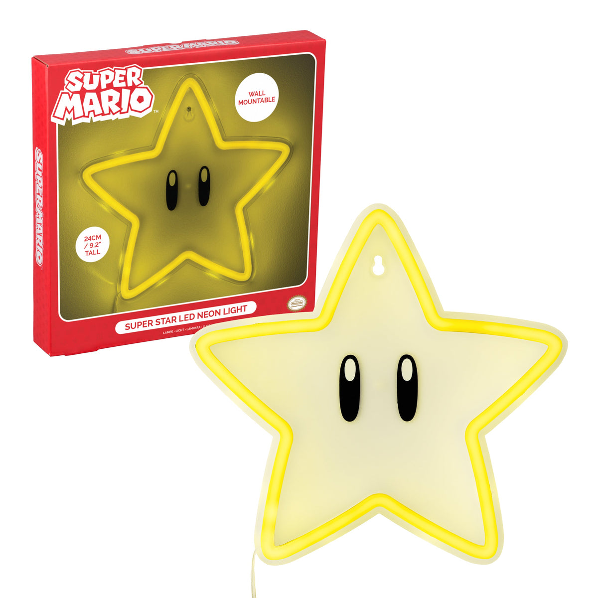 מנורת קיר ניאון LED Star Super Mario
