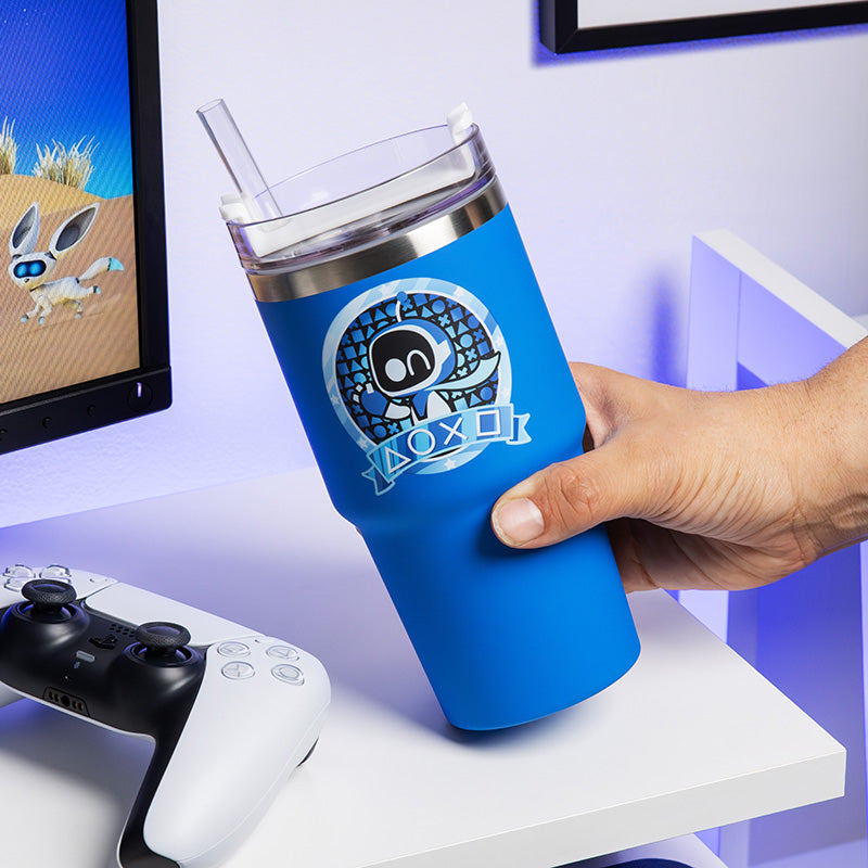 כוס תרמית + קש Astro Bot