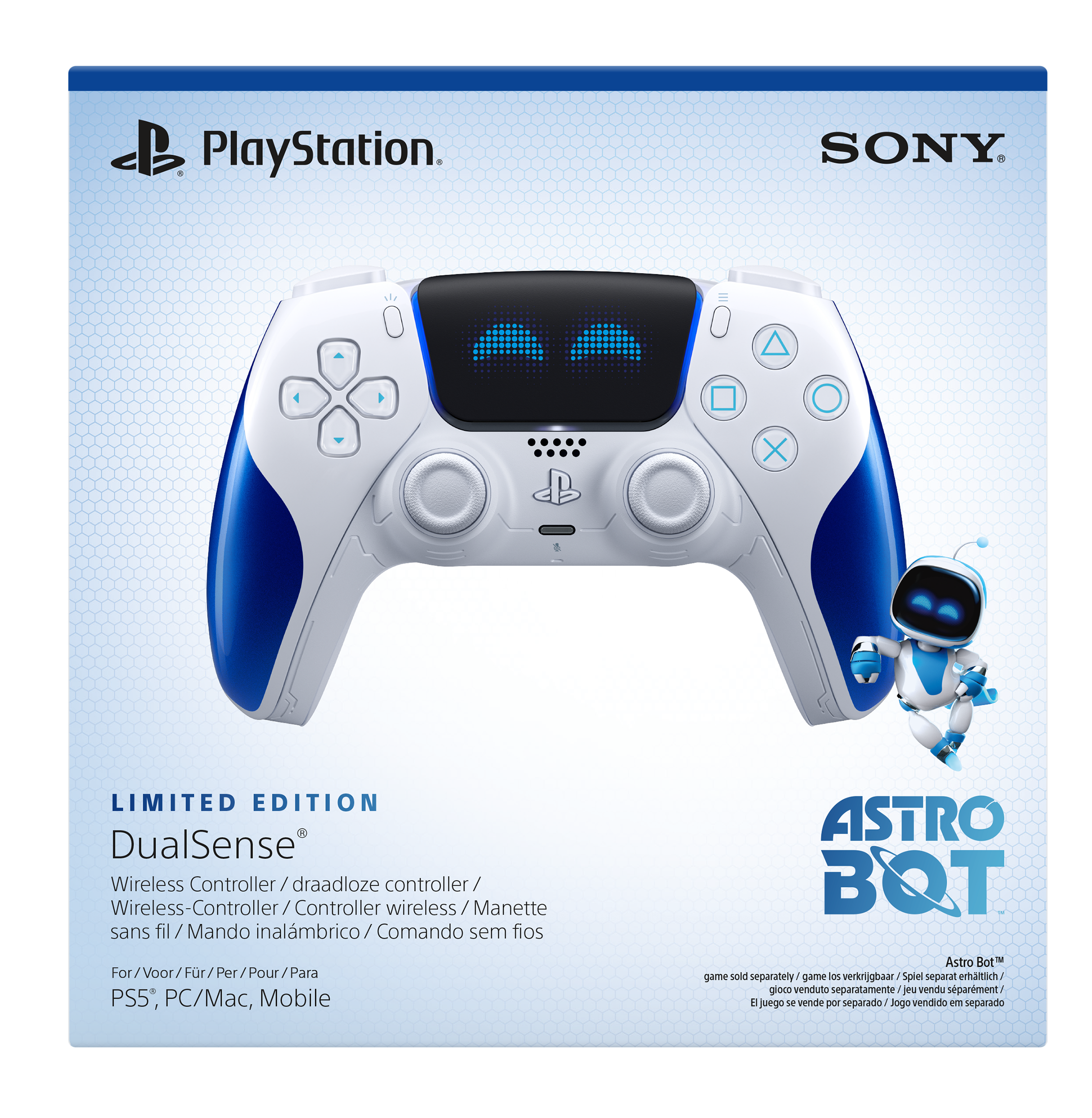 בקר אלחוטי DualSense®–Joyful™ ASTRO BOT במהדורה מוגבלת-מכירה מוקדמת