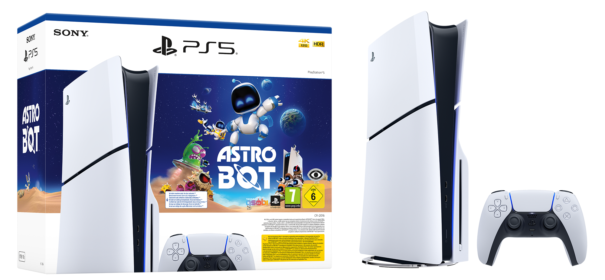 מארז מיוחד- קונסולה פלייסטיישן 5 בלו-ריי מהדורת PS5® SLIM ושובר למשחק ASTRO BOT