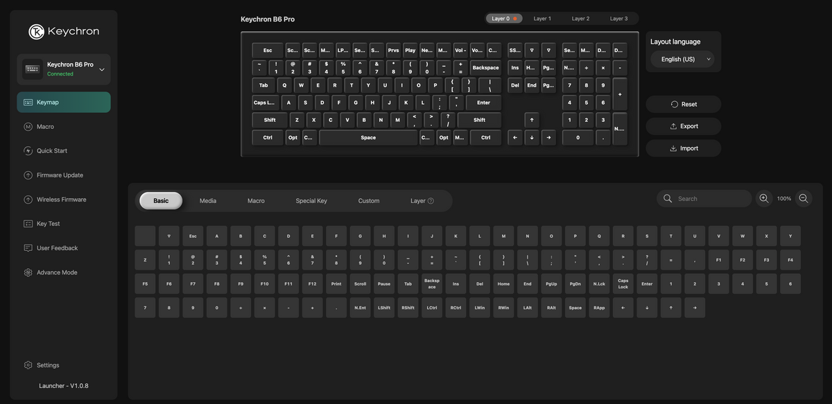 Keychron B6 Pro Combo מארז אלחוטי - מקלדת Pro B6 (בגודל מלא) ועכבר BM24