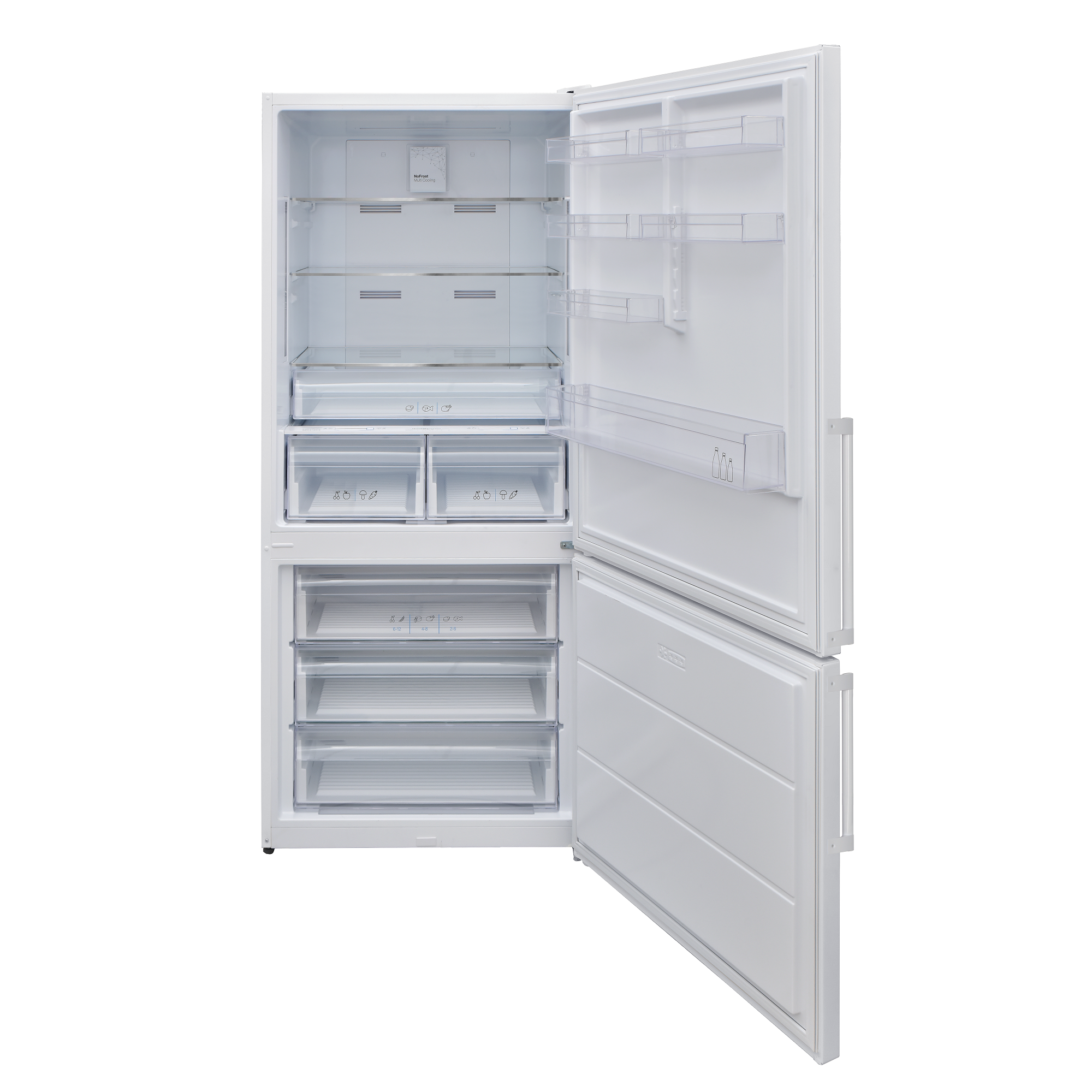 מקרר + מקפיא תחתון 582 ליטר No Frost LNF6531BV צבע לבן