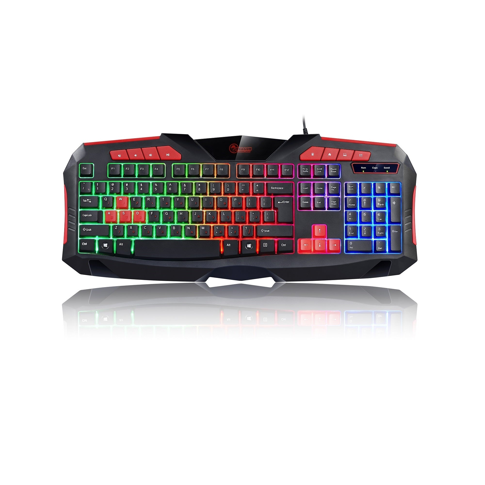 מקלדת גיימינג מקצועית חוטית עם תאורת RGB GPDRA-KB830