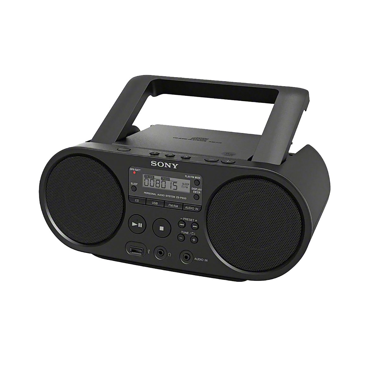 רדיו דיסק נייד שחור סוני עם שקע USB ZS-PS50B