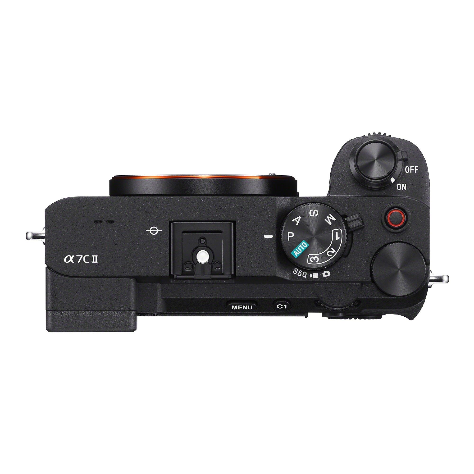 מצלמה SONY α7C II קומפקטית מסוג Full-Frame ILC-E7CM2B מלמעלה