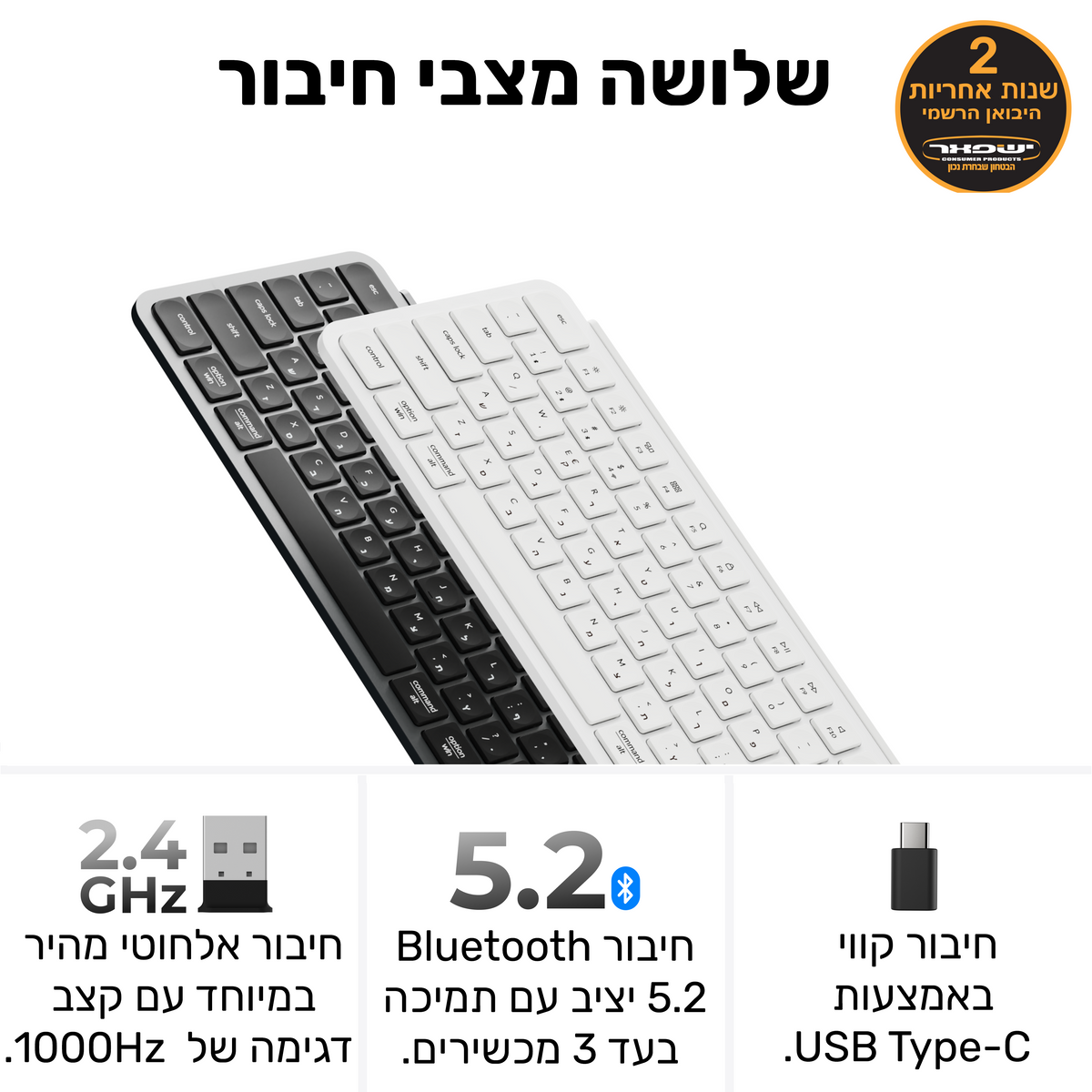 Keychron B6 Pro מקלדת אלחוטית אולטרה- דקה בגודל מלא  (Full Size 100%)