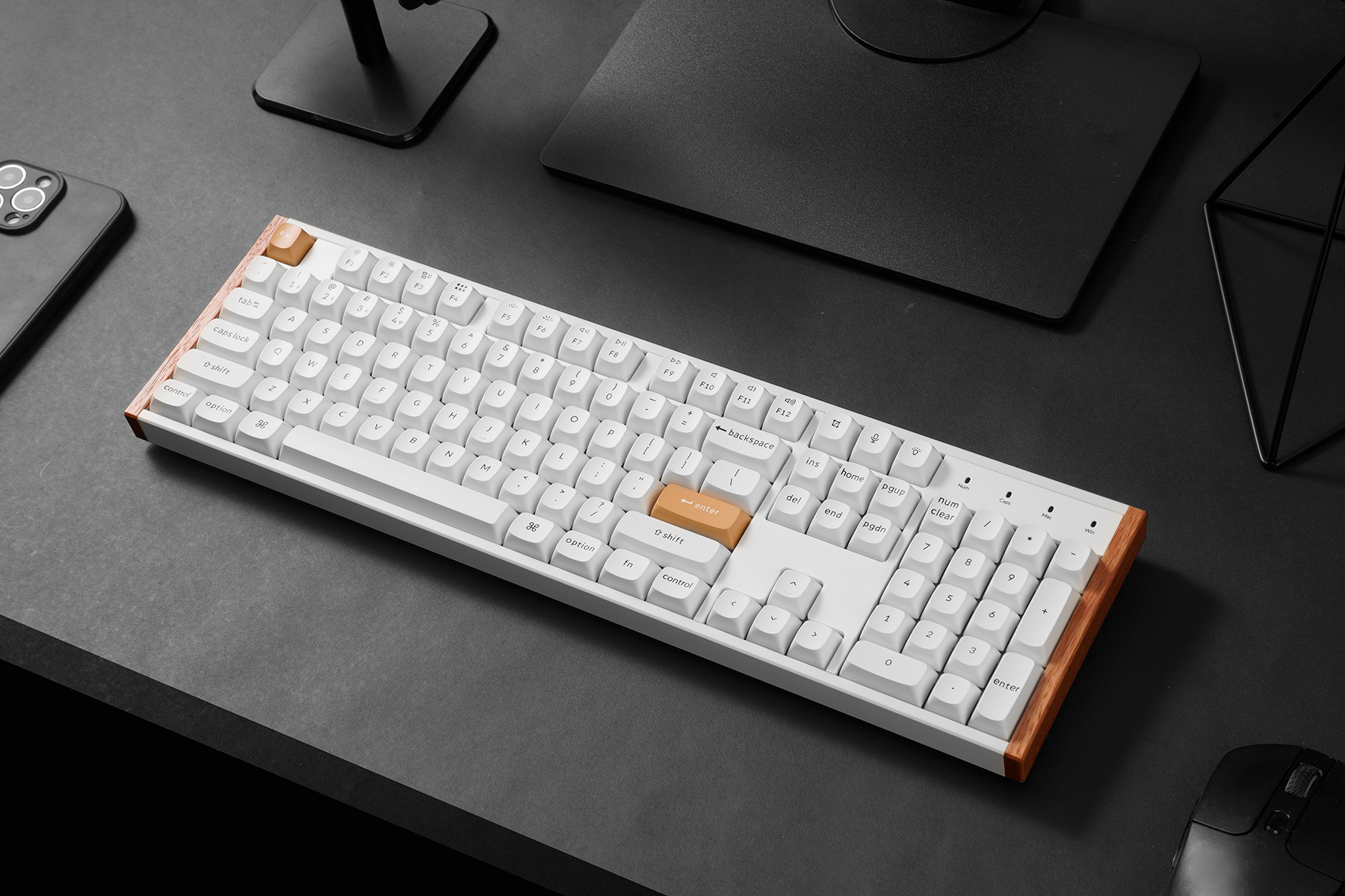 Keychron K10 HE מקלדת אלחוטית עם מתגים מגנטיים בהתאמה אישית בגודל מלא (100%)