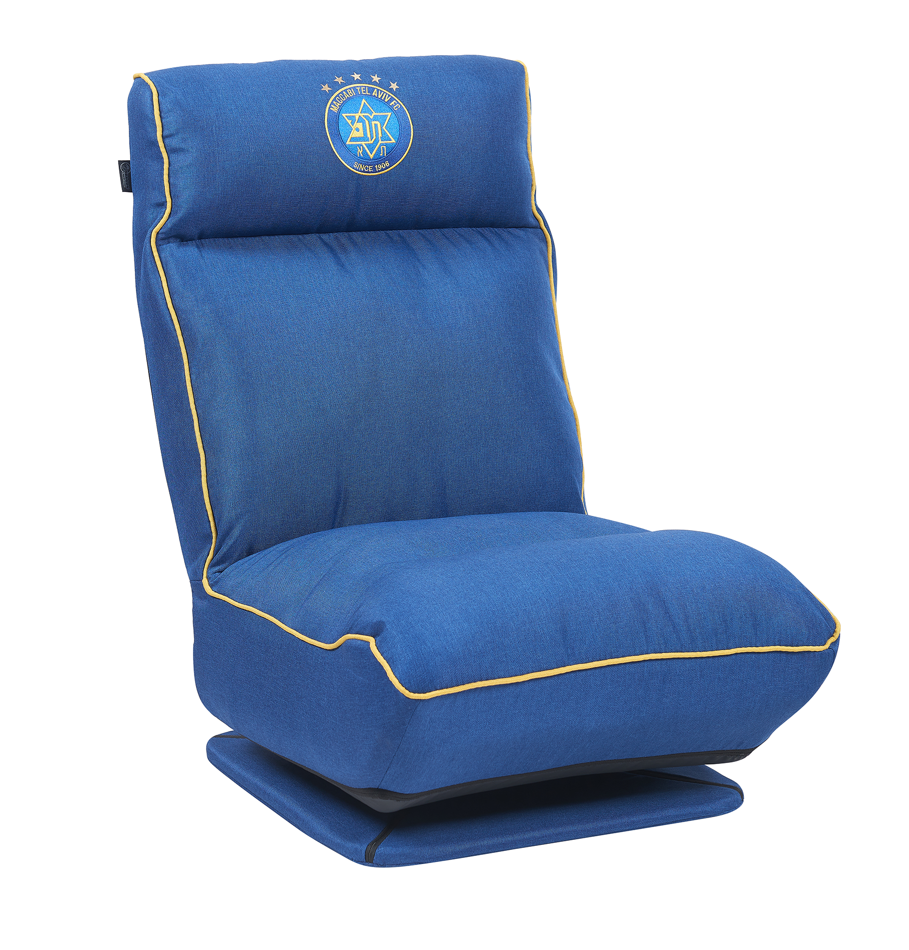 ספת רצפה מתכוננת- DRAGON GAMING SOFA  בד כחול צהוב מכבי ת"א