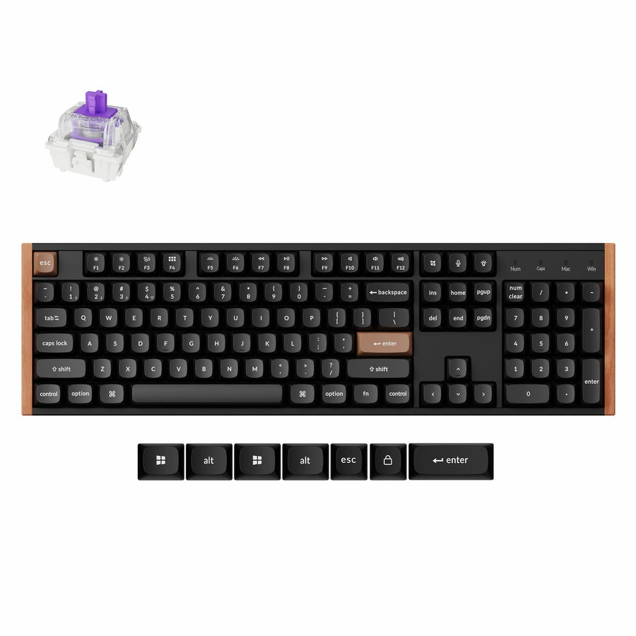 Keychron K10 HE מקלדת אלחוטית עם מתגים מגנטיים בהתאמה אישית בגודל מלא (100%)