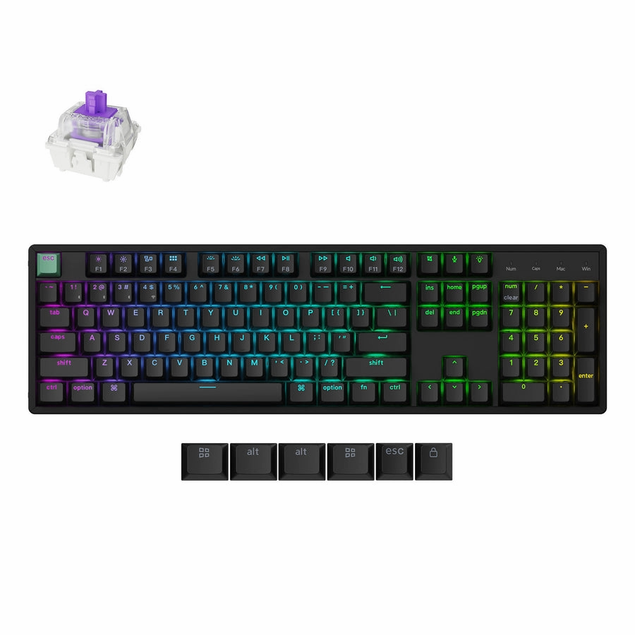 Keychron K10 HE מקלדת אלחוטית עם מתגים מגנטיים בהתאמה אישית בגודל מלא (100%)