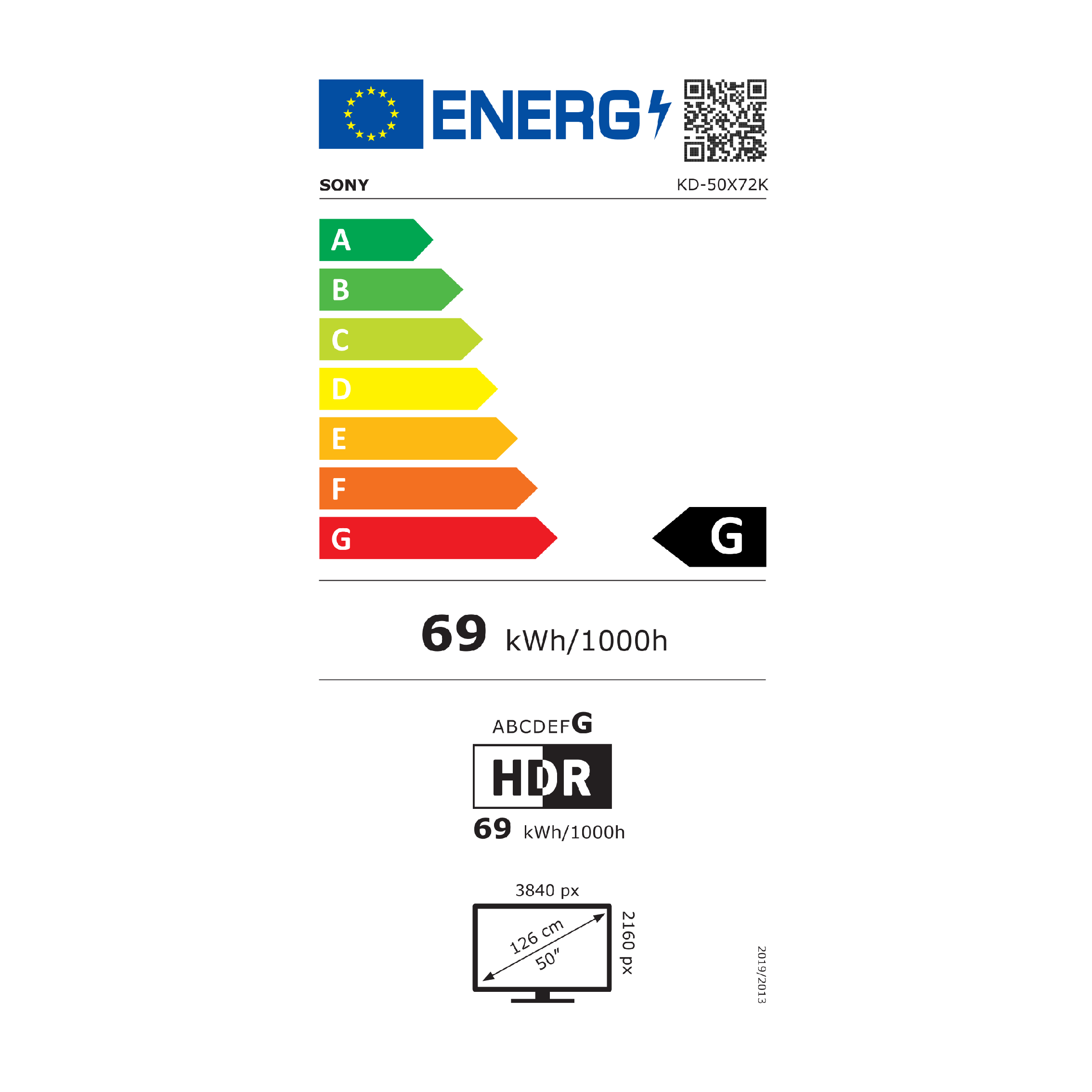 טלוויזיה 50 אינץ X72K | ‏4K Ultra HD | HDR | Android TV