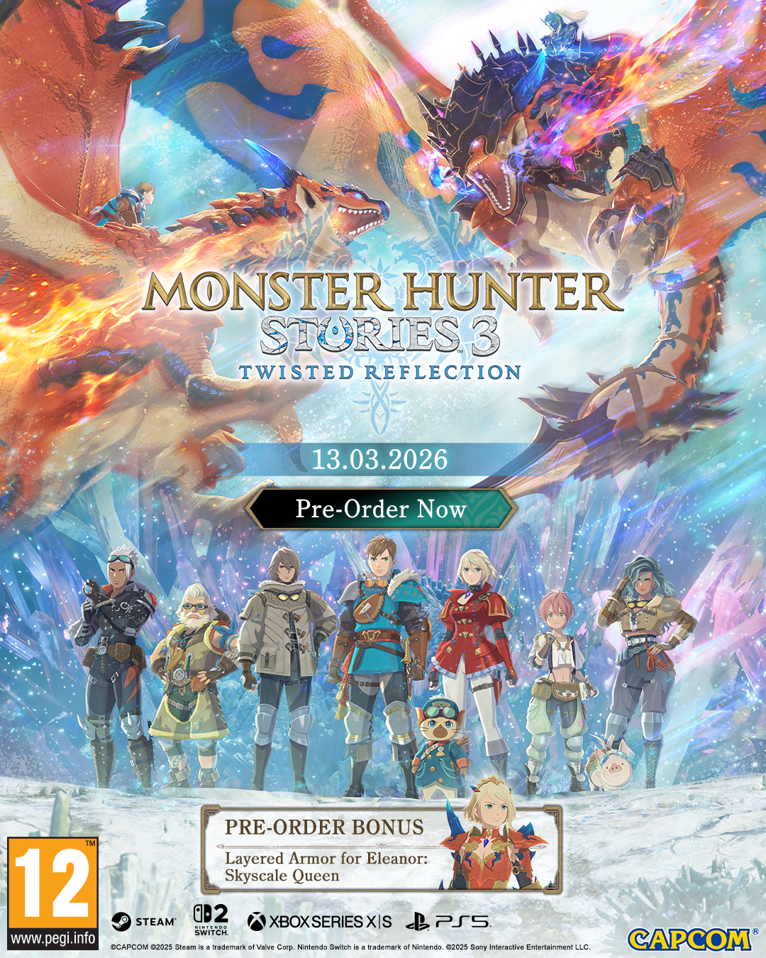 משחק   Monster Hunter Stories 3 - משלוח חינם