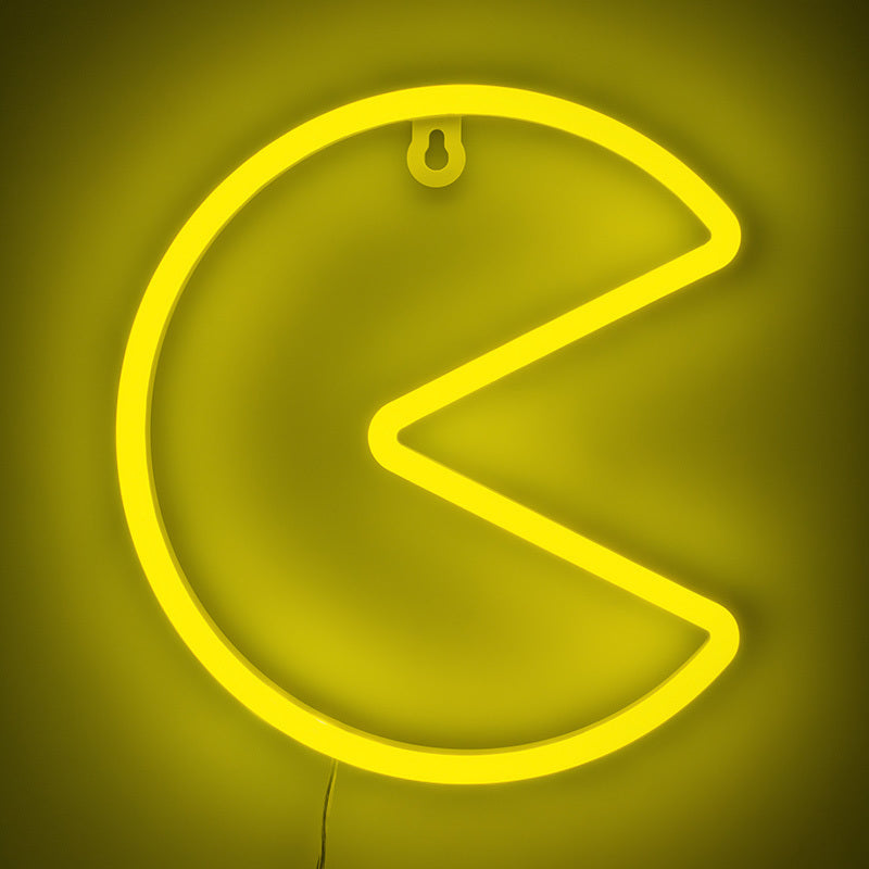 מנורת קיר ניאון LED PAC-MAN