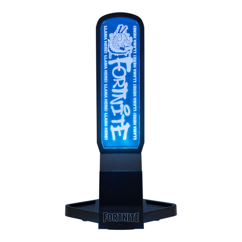 מעמד עם תאורת LED Fortnite  3 ב- 1 אוזניות סלולר עם בקר