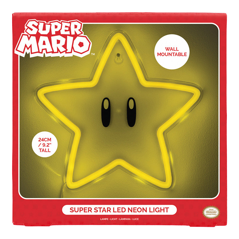 מנורת קיר ניאון LED   Star Super Mario