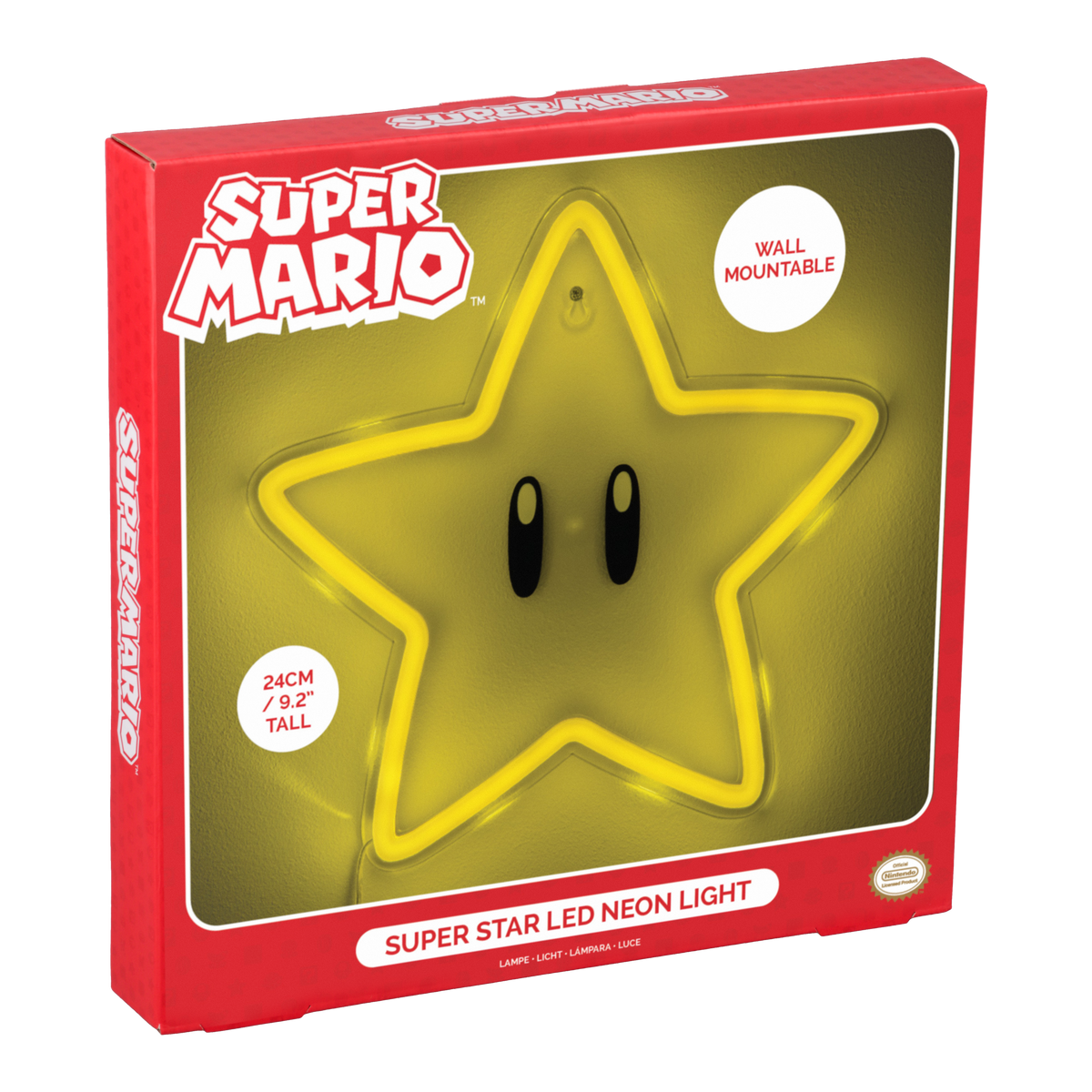 מנורת קיר ניאון LED   Star Super Mario