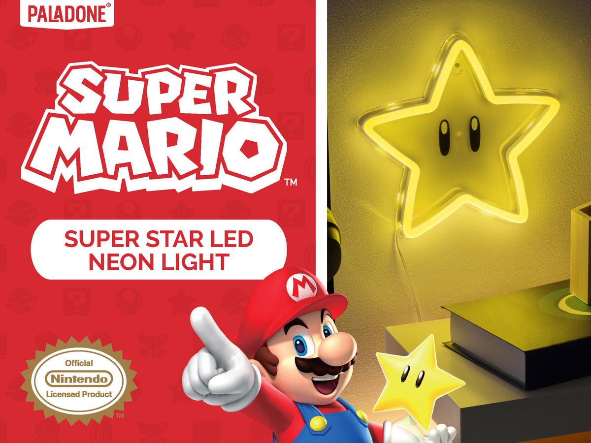 מנורת קיר ניאון LED   Star Super Mario