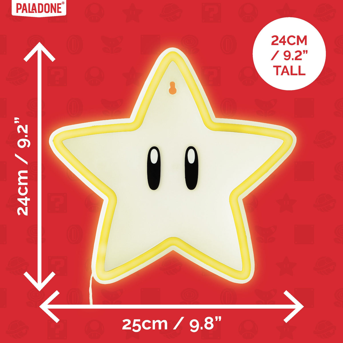 מנורת קיר ניאון LED   Star Super Mario