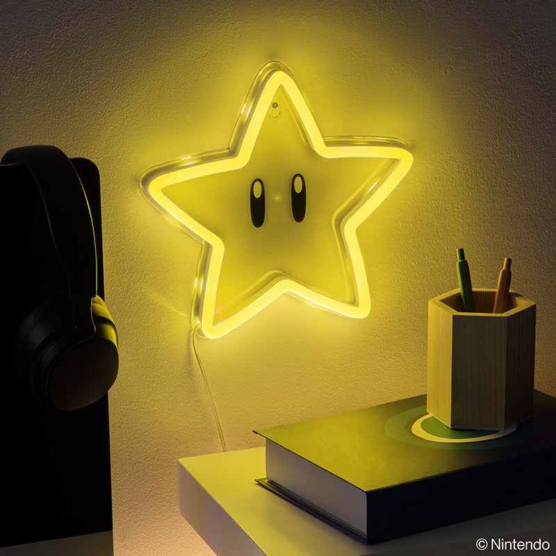 מנורת קיר ניאון LED   Star Super Mario