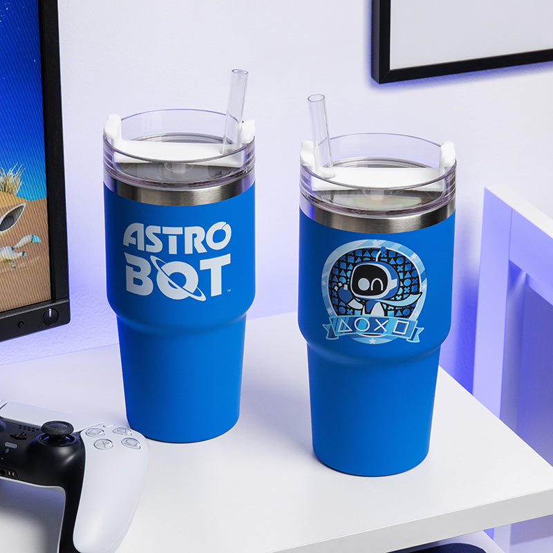 כוס תרמית + קש Astro Bot