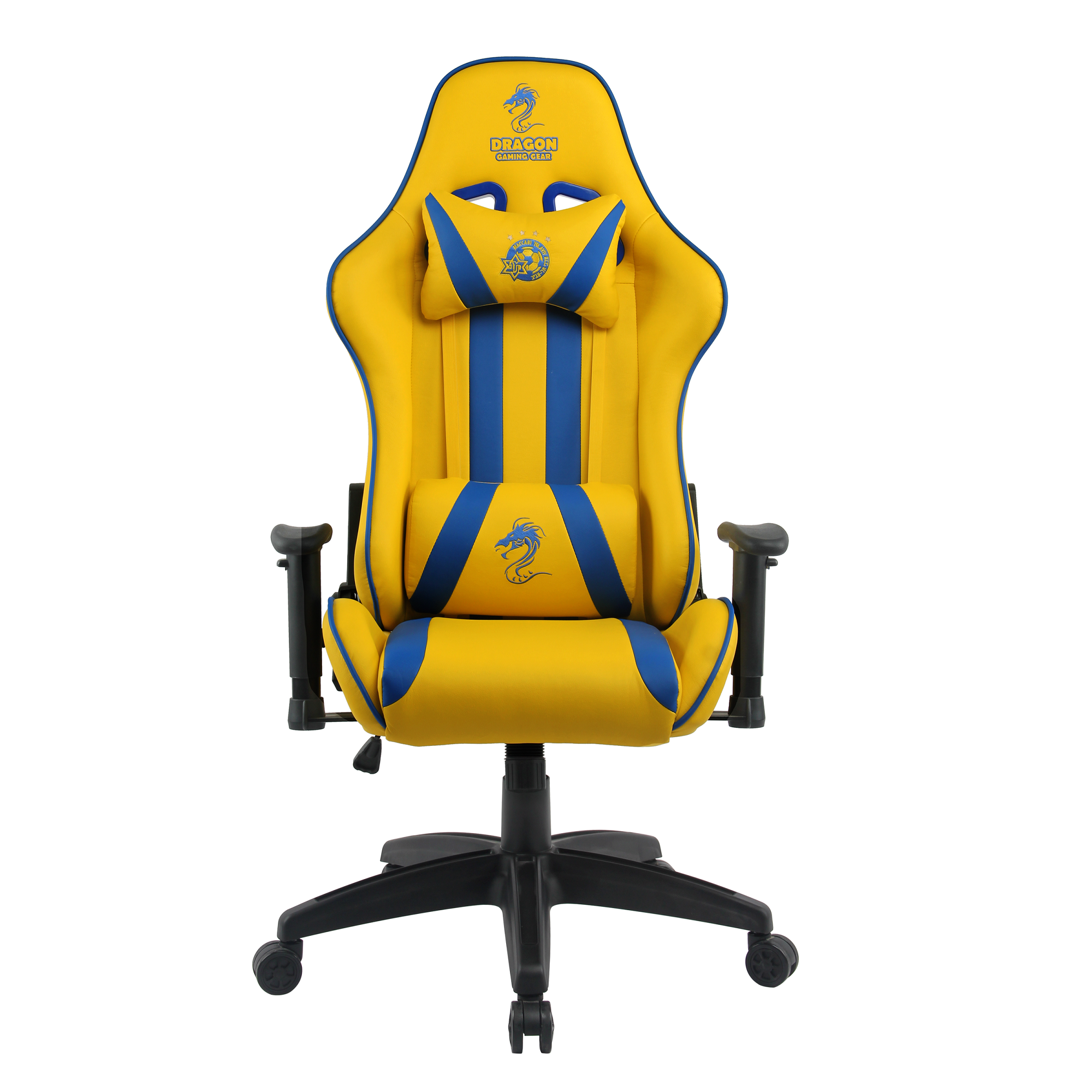כיסא גיימינג OLYMPUS צהוב כחול מכבי תל אביב GPDRC-OLY-MAC