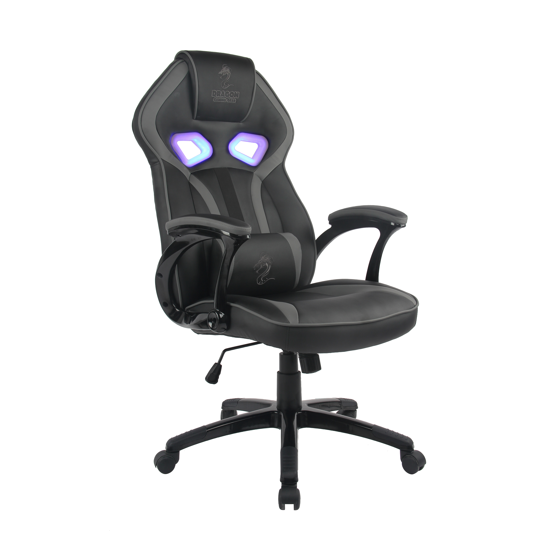 כיסא גיימינג Ultra Eye כולל תאורת LED GPDRC-ULTEYE שחור אפור צד